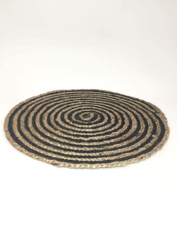 tapis rond en jute / grand set de table spirale 2