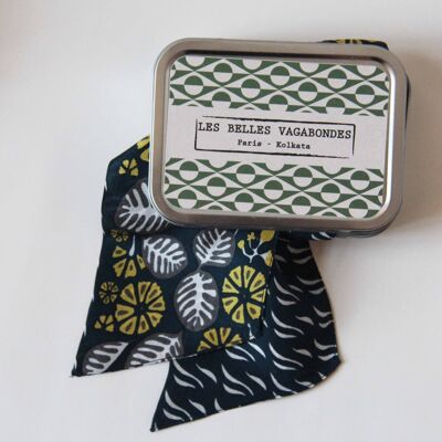 Palawan Marine Navy Silk Headband