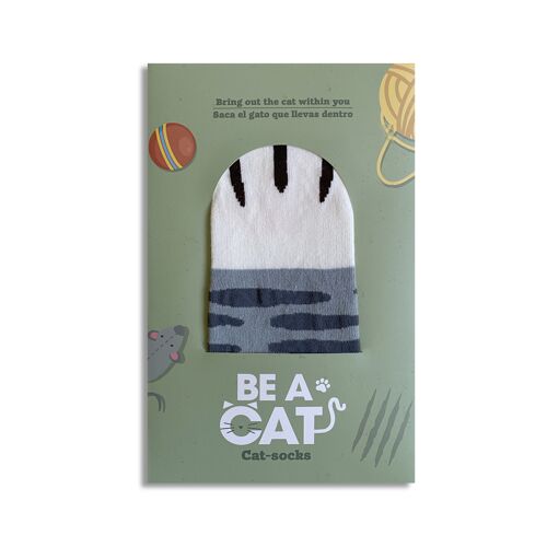 Be a cat: calcetines-gato. color gris