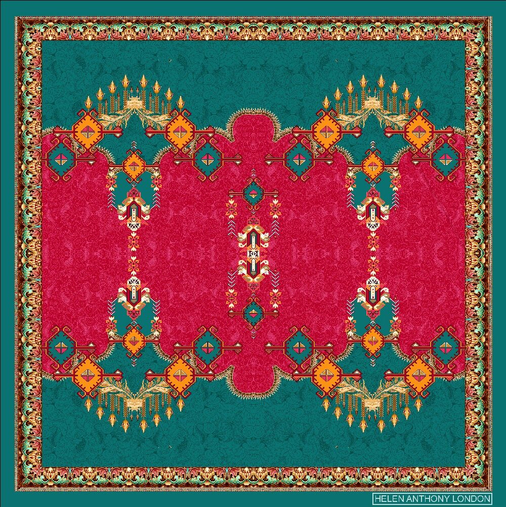 Twill-Seidenfoulard-Schal  90 x 90 cm - 35 x 35 Zoll 14