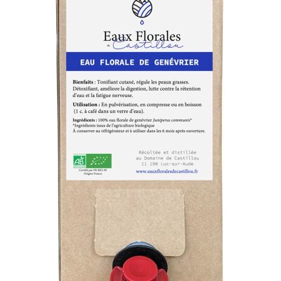 Agua floral de Enebro Ecológica - Bag-in-Box 3L
