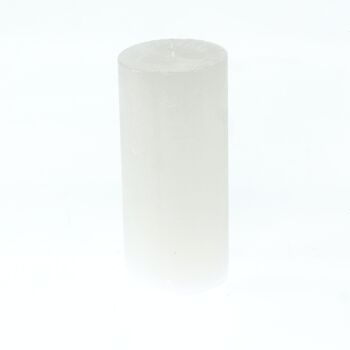 Bougie pilier rustique, 7 x 7 x 15 cm, blanche; Durée de combustion environ 85 heures, 792328 1
