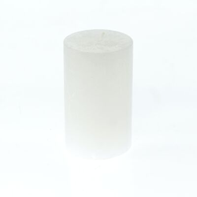 Stumpenkerze Rustikal, 7 x 7 x 11,5 cm, white; Brenndauer ca. 65 Stunden, 792311