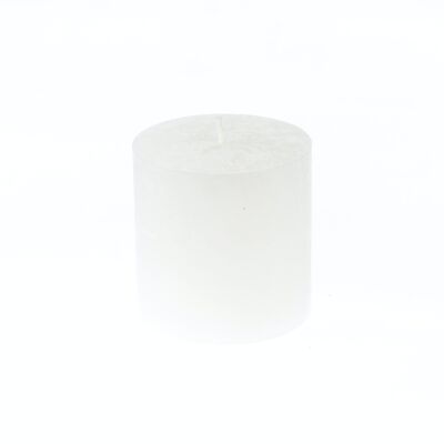 Vela pilar GRANDE Rústica, 9 x 9 x 9 cm, blanca; Autonomía de aproximadamente 83 horas, 792335