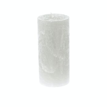 Bougie pilier rustique, 7 x 7 x 15 cm, grise; Durée de combustion environ 85 heures, 792380