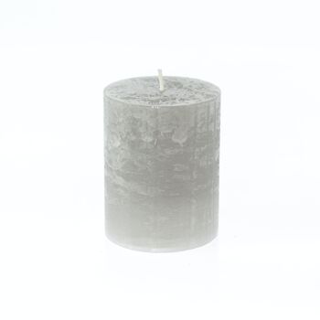 Bougie pilier BIG Rustic, 9 x 9 x 11,5 cm, gris; Durée de combustion environ 105 heures, 792403 1