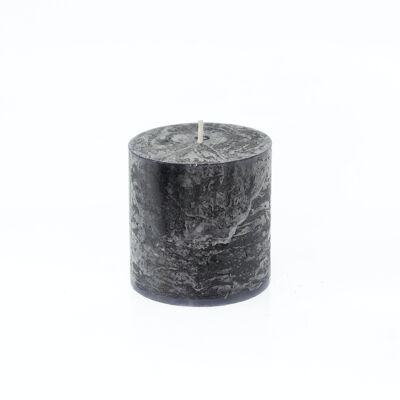 Pillar candle BIG Rustic, 9 x 9 x 9 cm, black; Burn time approx. 83 hours, 792458