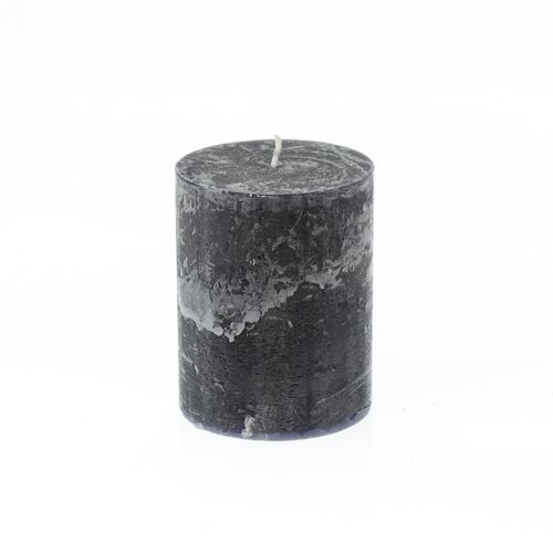 Stumpenkerze BIG Rustikal, 9 x 9 x 11,5 cm, black; Brenndauer ca. 105 Stunden, 792465
