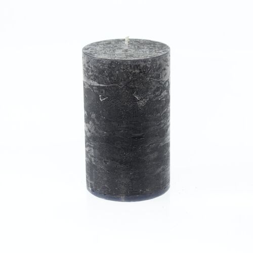 Stumpenkerze BIG Rustikal, 9 x 9 x 15 cm, black; Brenndauer ca. 135 Stunden, 792472