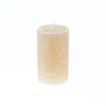 Bougie pilier rustique, 7 x 7 x 11,5 cm, lin; Durée de combustion environ 65 heures, 792496 1