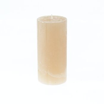 Bougie pilier rustique, 7 x 7 x 15 cm, lin; Durée de combustion environ 85 heures, 792502 1