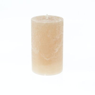 Pillar candle BIG Rustic, 9 x 9 x 15 cm, linen; Burn time approx. 135 hours, 792533