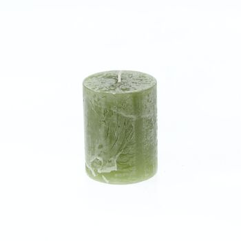Bougie pilier rustique, 7 x 7 x 9 cm, vert forêt; Durée de combustion environ 50 heures, 792601 1