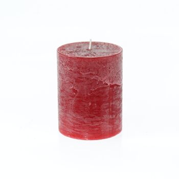 Bougie pilier BIG Rustic, 9 x 9 x 11,5 cm, rouge carmin; Durée de combustion environ 105 heures, 792823 1