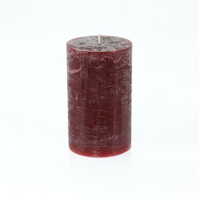 Bougie pilier BIG Rustic, 9 x 9 x 15 cm, rouge foncé; Durée de combustion environ 135 heures, 792892