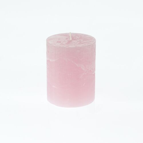 Stumpenkerze BIG Rustikal, 9 x 9 x 11,5 cm, pink; Brenndauer ca. 105 Stunden, 792946