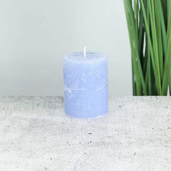 Bougie pilier rustique, 7 x 7 x 9 cm, bleu océan; Durée de combustion environ 50 heures, 793028 2