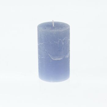 Bougie pilier rustique, 7 x 7 x 11,5 cm, bleu océan; Durée de combustion environ 65 heures, 793035 1