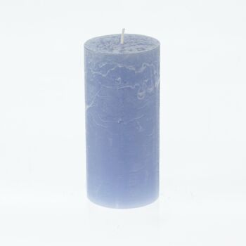 Bougie pilier rustique, 7 x 7 x 15 cm, bleu océan; Durée de combustion environ 85 heures, 793042 1