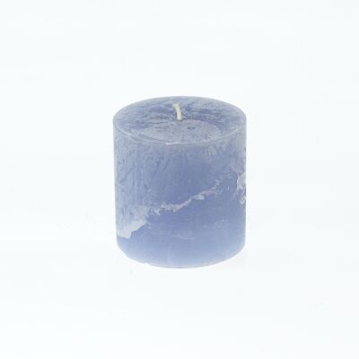 Pillar candle BIG Rustic, 9 x 9 x 9 cm, ocean blue; Burn time approx. 83 hours, 793059