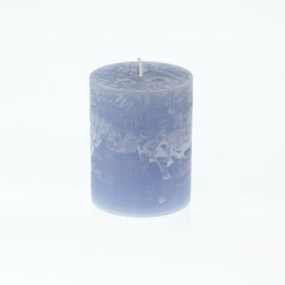 Pillar candle BIG Rustic, 9 x 9 x 11.5 cm, ocean blue; Burn time approx. 105 hours, 793066