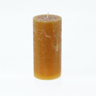 Cirio pilar rústico, 7 x 7 x 15 cm, naranja; Autonomía de aproximadamente 85 horas, 793103