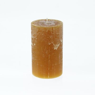 Pillar candle BIG Rustic, 9 x 9 x 15 cm, orange; Burn time approx. 135 hours, 793134