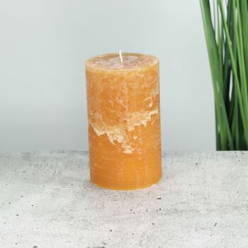 Bougie pilier BIG Rustic, 9 x 9 x 15 cm, orange; Durée de combustion environ 135 heures, 793134 2