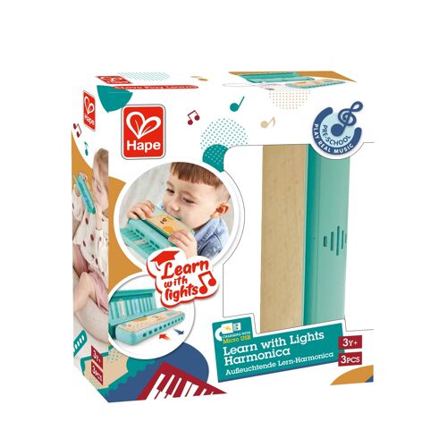 Hape - Jouet en bois - Harmonica avec apprentissage interactif