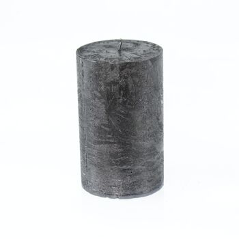 Bougie pilier BIG Metallic, 9 x 9 x 15 cm, noir; Durée de combustion environ 135 heures, 793318 1