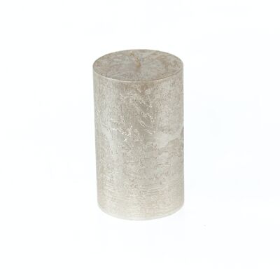 Cirio pilar metálico, 7 x 7 x 11,5 cm, champán; Autonomía de aproximadamente 65 horas, 793332