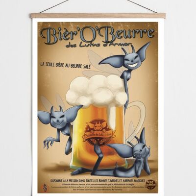 cartel de cerveza de mantequilla