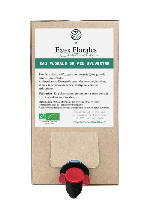 Eau florale de Pin Sylvestre Bio - Bag-in-Box 3L