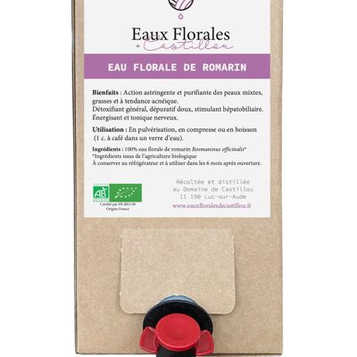 Eau florale de Romarin Bio - Bag-in-Box 3L