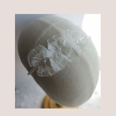 Soft tulle and lace headband