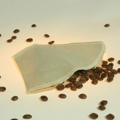 Reusable linen coffee filter