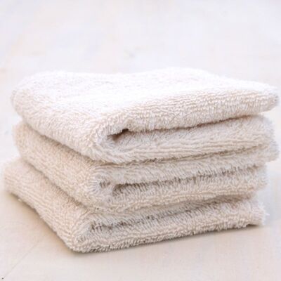 Asciugamano in spugna lavabile ecru