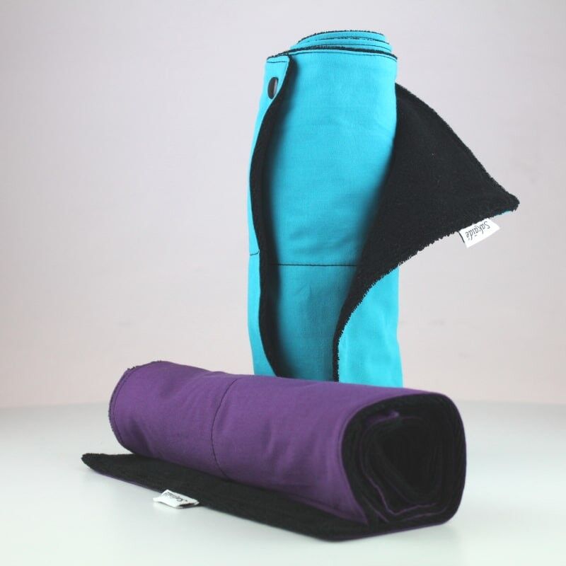 Rotolo di 5 canovacci da cucina in spugna nera tinta unita