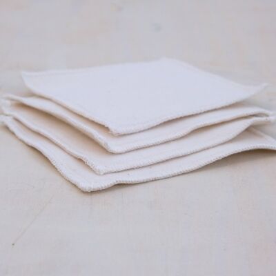 Make-up remover square - ecru flannel