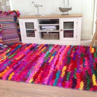 ZINDA Fluffy Shaggy Rug Multicolor Amazing Boho Chic Style