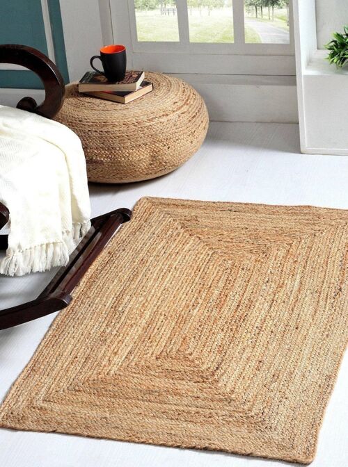 DHAKA Area Kitchen Rug Hand Woven Jute