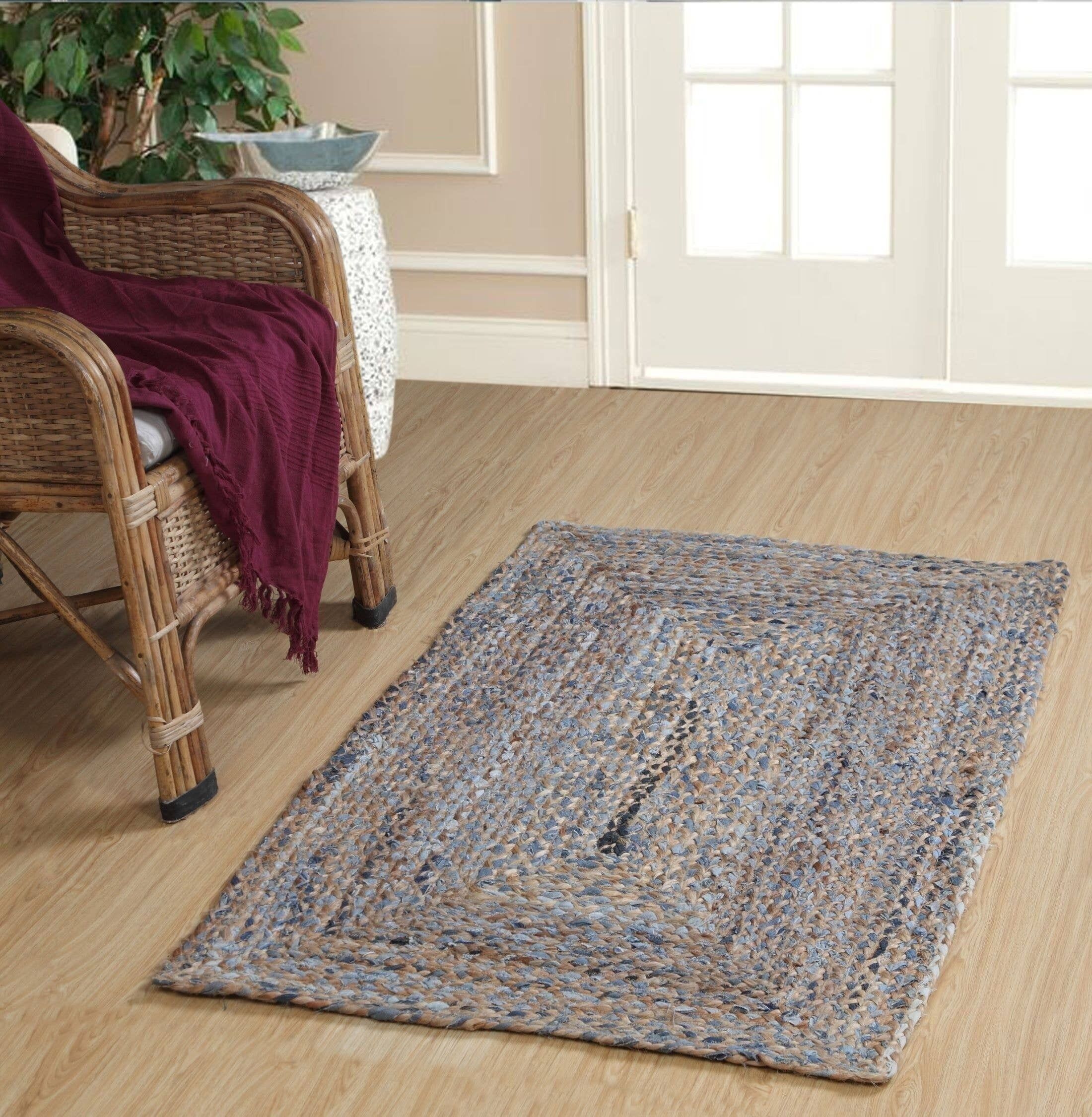 Buy Denim Jute Rug in Rugs Runner, Square, Circle, Oval. for Floor and Home  Decor, for Indoor and Outdoor, Patio, Living Room, Bedroom, Nursery Online  in India - Etsy