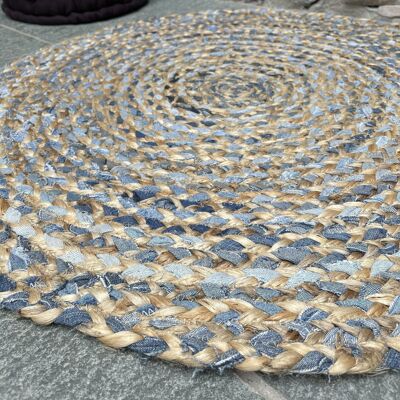 JEANNIE Round Kids Rug Ethical Source with Recycled Denim