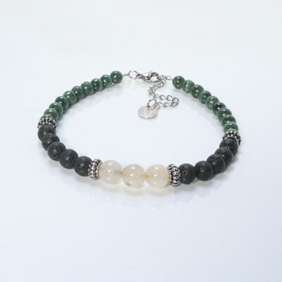 Pedras - Green Velvet - Unisex Natural Stone Bracelet