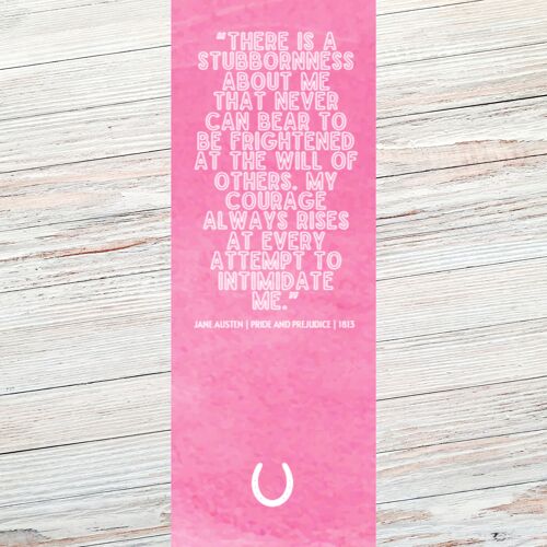 Jane Austen Empowering Literary Quote Bookmark