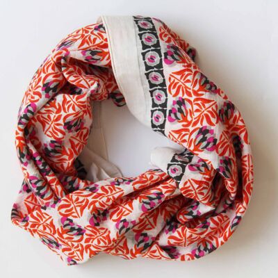 Square in Organic Cotton Heidi Orange