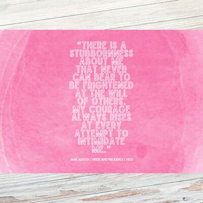 Jane Austen Empowering Literary Quote Postcard