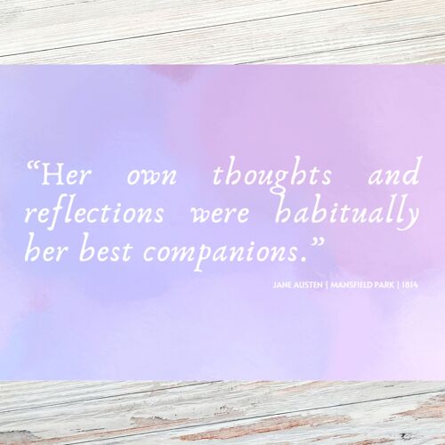 Jane Austen Literary Quote Postcard