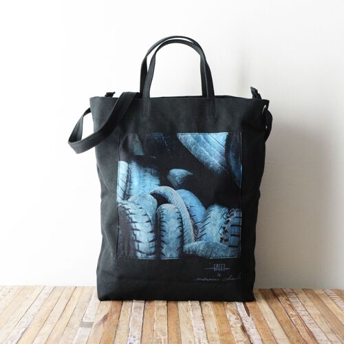 Tote bag PNEU bleu