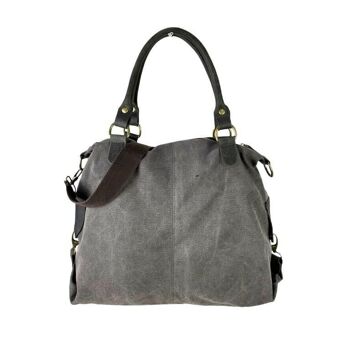 Sac en toile avec poignées en cuir pour femme. Fête des mères 10